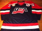 MIKE RICHTER NY RANGERS AUTO USA HOF/1996 WORLD CUP OF HOCKEY JERSEY&CARD - PSA