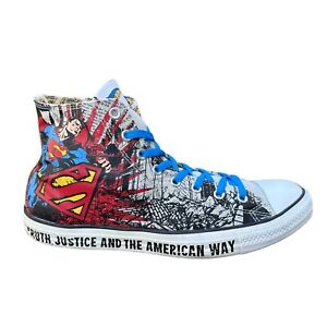 Men's Size 12 - Converse Chuck Taylor All Star High x DC Comics Superman Hi Top