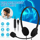 USB Noise Cancelling Headphone Microphone Headset for PC Laptop Office Chat Call