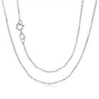 Fine Jewelry fo Women Wedding 18Karat White Gold Necklace 18K Rolo Chain 40-45CM