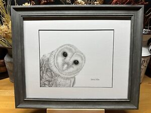 Barn Owl ~ Shadow Play ~ Graphite Pencil Art Sketch Drawing Picture Print