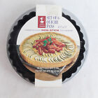 Baker's Advantage by Roshco Set of 6 Quiche Pans 4 3/4in x 3/4in Non Stick Steel