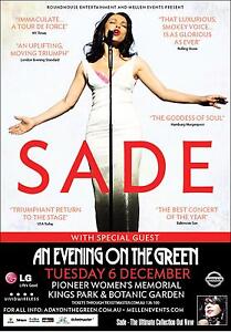Sade In Concert  Vintage Music Poster Art - - 0599