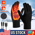 Electric USB Heated Gloves Touchscreen Hand Warm Windproof Thermal Winter Warmer