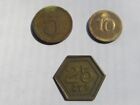 Antique Game Counter tokens lot 5,10,25