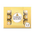 Ferrero Rocher, 12 Count, Premium Gourmet Milk Chocolate Hazelnut, 5.3 oz