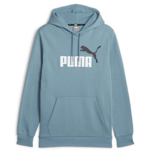 Puma Essential 2 Col  Logo Pullover Hoodie Mens Blue Casual Outerwear 84684949