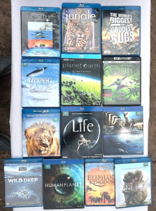 Lot of 13 Nature DVD BBC Earth Life Human Planet Animals Blu Ray 4K Attenborough