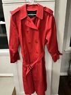 BEAUTIFUL Vintage Burberrys' Parade Red Double Breasted Trench Coat