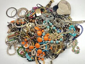 10 LBS SCRAP Broken Junk Jewelry Lot Craft Harvest Repurpose Salvage Vintage