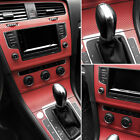 3D Car Tablet Interior Panel Red Sticker Carbon Fiber Vinyl Wrap Replace Parts (For: Land Rover LR4)