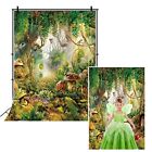 5x7ft Enchanted Forest Backdrop Fairy Wonderland Mushroom House Photo Backgro...