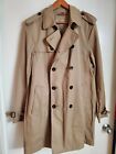 Coach Men's Trench coat size large, leather accents.