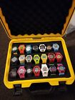 CASIO G SHOCK 21 MENS WATCHES.ALL DIGITAL RARE VINTAGE COLLECTION WITH BRIEFCASE
