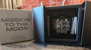 Omega x Swatch - Moonswatch Mission To Moon with Receipt - Black 🌑 - Free 🚚