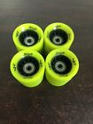 Yellow Roller Skate Wheels 8 Pack 91A 54MM Tall 41MM Wide With 8mm Bearings