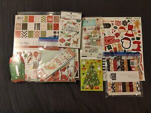 5 Lb! Mixed Christmas Craft Lot Paper Stickers Scrapbook Card Recollections Echo