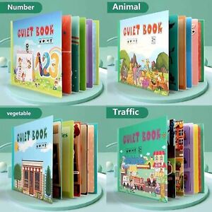 Kids Busy Book Montessori Toy Toddler Sensory Book Preschool Learning