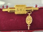 1929 Delta Kappa Gamma Pin Vintage Sorority  President Pin & Pin Key, 10K Gold