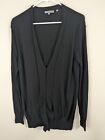 Vince Cardigan Sweater Women's Medium Black Cashmere Blend Long Sleeve