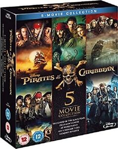 Pirates of the Caribbean 1-5 Five Movie Collection Blu-Ray Set BRAND NEW