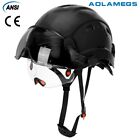 Construction Safety Helmet With Visor Built In Goggle ABS Hard Hat Work Cap ANSI