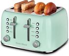 Roter Mond Toaster 4 Slice, Retro Stainless Steel ST040 Aqua Green