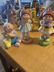 New Listingcabbage patch kids figurines Set Of 3 Ceramic