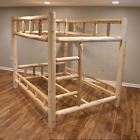 Handcrafted White Cedar Log Bunk Bed - Twin over Twin - Solid Wood/Free Shipping