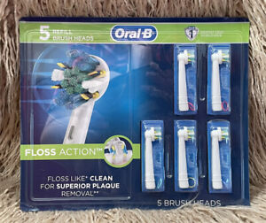 Oral-B FlossAction Toothbrush Refill Brush Head 5 Count GENUINE OEM Floss Action