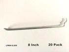 (20 PACK) 8 Inch Looped Metal Peg Hooks w /Elevated Tip Fits1/8 & 1/4 Pegboard