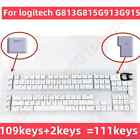 A full set 109pcs + 2pcs KeyCaps for Logitech G813 G913 G815 G915 US UK Version