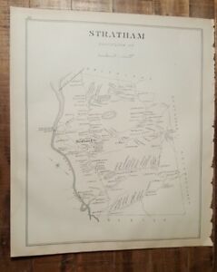 Antique MAP - STRATHAM or GREENLAND- ROCKINGHAM CO. - N.HAMPSHIRE - 1892 ATLAS