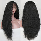 180% Density Long Loose Curly Synthetic Lace Front Wigs Black Hair Fashion Women