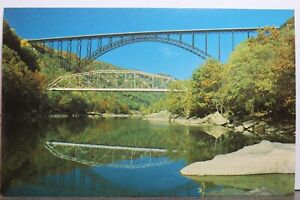 West Virginia WV New River Gorge Bridge Postcard Old Vintage Card View Standard