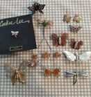 Vintage Butterfly Dragonfly Jewelry Lot  15 Pieces Pins Earrings