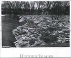 1959 Press Photo Milwaukee River Overflowing Dam Due to Flooding at Waubeka