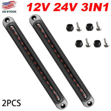 2X DRL LED Light Bar Brake Flowing Turn Signal Stop Tail Strip Sequential Truck