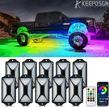 10 Pods Dream Color RGB + IC LED Rock Lights Offroad Truck Underglow Neon Lights