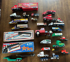 Lot Of 25 + Vintage Mixed Semi-Trucks  And Trailers Plastic And Die Cast