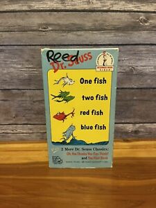 Dr. Suess One Fish Two Fish Red Fish Blue Fish (Random House, VHS, 1989)