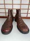 Vero Cuoio Men’s Leather Brown Boots Size 44 US 11 Side Zipper