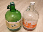 Vintage Coca Cola Sprite Fanta Orange One Gallon Soda Fountain Syrup Glass Jug