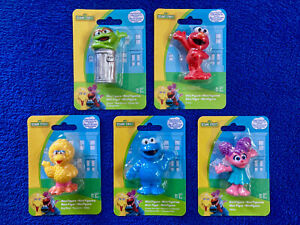 5 Sesame Street Mini Figures Big Bird Elmo Abby Oscar Cookie Just Play Toy Lot