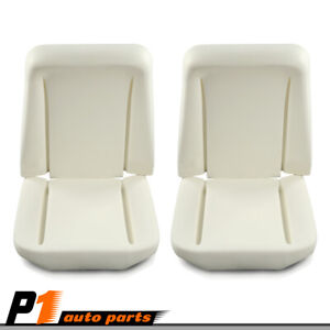2PCS Seat Front Bucket Seat Foam Bun Cushion Upper & Lower Fit For GM 1966-1972 (For: 1966 Impala)
