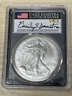 2021 SILVER EAGLE TYPE 2 PCGS MS70 FIRST DAY of ISSUE EMILY DAMSTRA Black Core