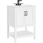 Bathroom Vanity with Ceramic Sink, Bathroom Sink Storage Cabinet Floor Standing