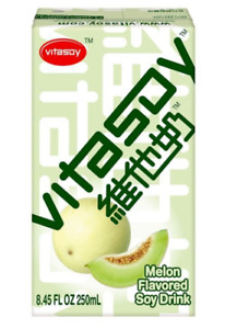 (6 Pack) VITASOY Melon Soy Milk, Healthy Non Dairy, Non GMO, 8.45 Fl Oz 维他蜜瓜豆奶