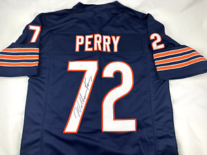 William Perry Signed Autograph Blue Football Jersey JSA COA Chicago Bears Great