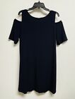 CHICO’S Navy Cold Shoulder Short Sleeve Stretch A-Line Dress, Women’s Size 3, XL